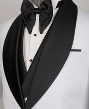 Load image into Gallery viewer, White Tuxedo With Black Wide Lapel&nbsp;