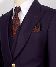 Load image into Gallery viewer, Classic Dark Purple Vest Suit