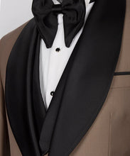 Load image into Gallery viewer, Light Brown Tuxedo With Black Wide Lapel