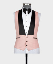 Load image into Gallery viewer, Pink Tuxedo With Black Lapeled