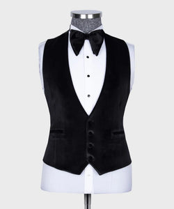 Burgundy - Black Velvet Tuxedo