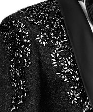 Load image into Gallery viewer, Jewelry Black Tuxedo with Rhinestones