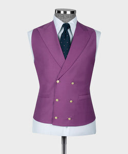 Fuchsia Gold Button Classic Suit