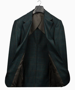 Dark Green Plaid Three Piece Suit