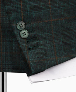Dark Green Plaid Three Piece Suit