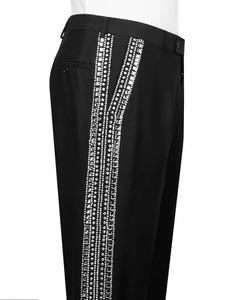 Tuxedo with stone embroidery on trousers, jacket and vest