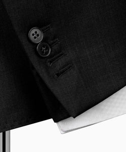 Black Plaid Three Piece Classic Suit