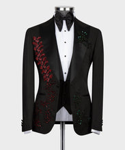 Load image into Gallery viewer, Black Crystal Jeweled Tuxedo