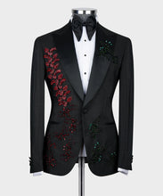 Load image into Gallery viewer, Black Crystal Jeweled Tuxedo