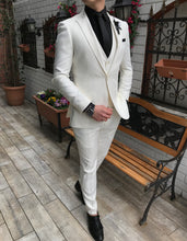Load image into Gallery viewer, White Peak Lapel Suit - 3-piece (TE3305)