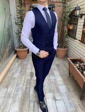 Load image into Gallery viewer, Navy Blue 3-Piece Suit (TE3215)