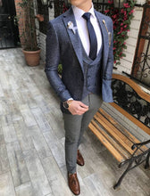 Load image into Gallery viewer, Sportcoat Set - Heathered Blue and Gray (4pc) (Long) 6.3443