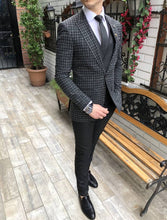 Load image into Gallery viewer, Gray patterned Sportcoat Set (3 pc look) 7.3552