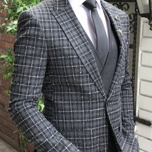 Load image into Gallery viewer, Gray patterned Sportcoat Set (3 pc look) 7.3552